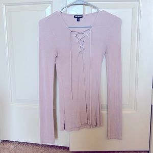 Express top lace up front